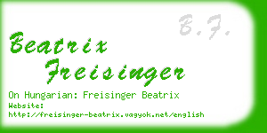 beatrix freisinger business card